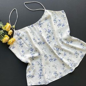 Reformation Blue Floral Camisole